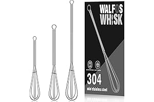 Walfos Stainless Steel Mini Whisks 3-Piece Set (5", 7", and 10")