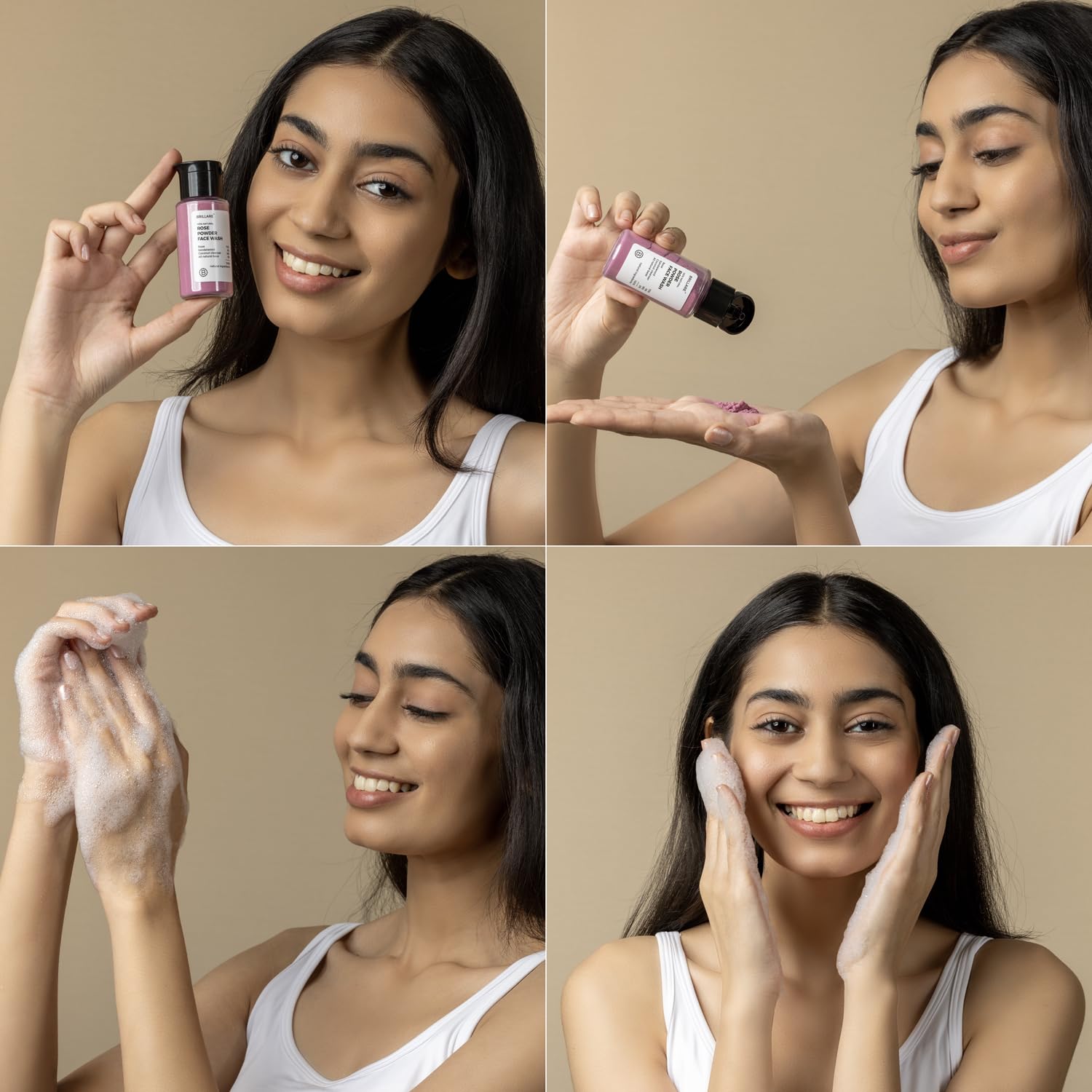 Brillare Rose FaceWash, Anti Ageing Skin, Sandalwood & Coconut for Hydration, Reduce Wrinkles & Provides Supple Look, 100% Natural Powder Face Wash, 15g 4