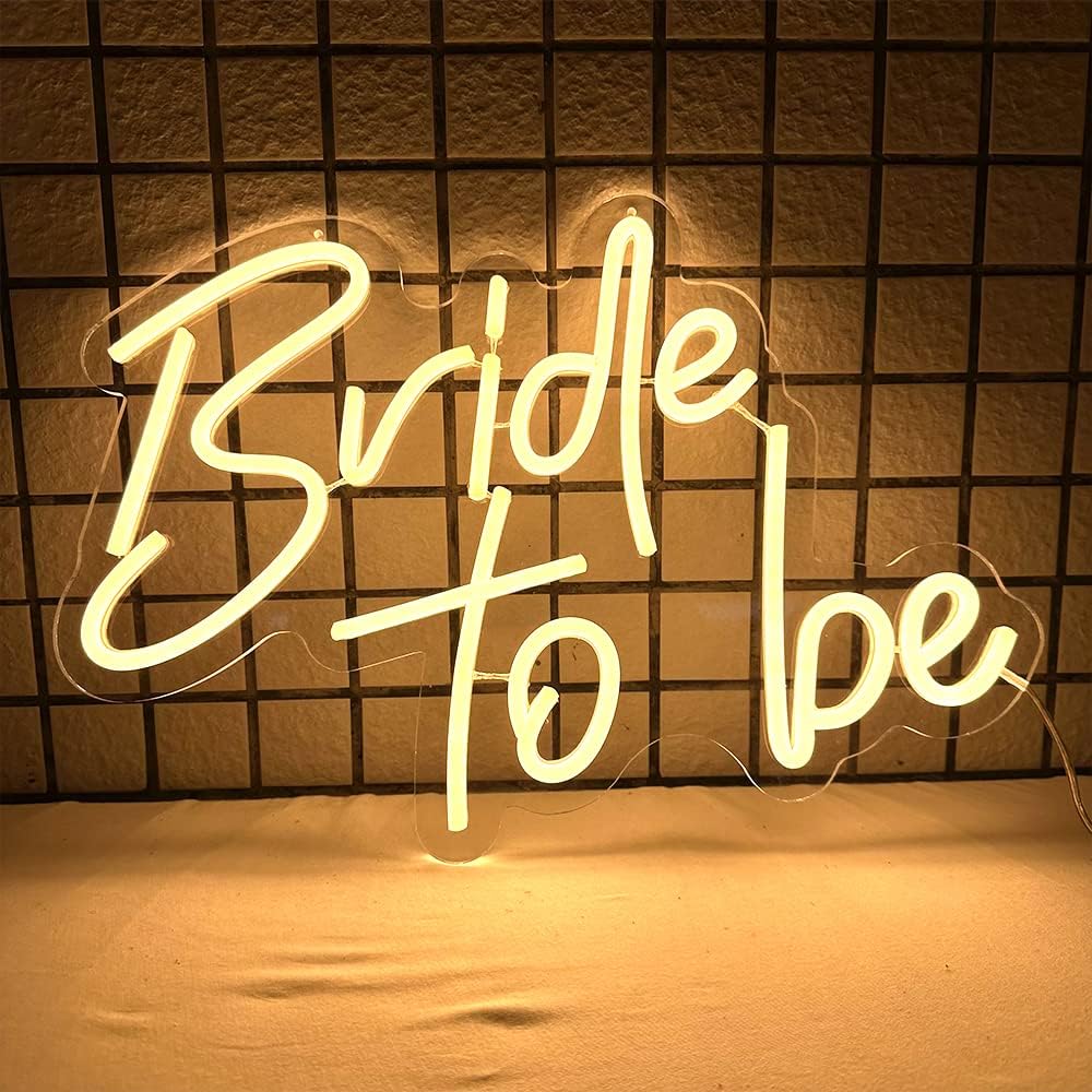 WORLD-DECO DECO Wedding Neon Signs Bride to be Light Sign for Wedding Party Wall Art Light,Personalized Engagement Gift Sign 45 x 29cm (Bride Tobe)
