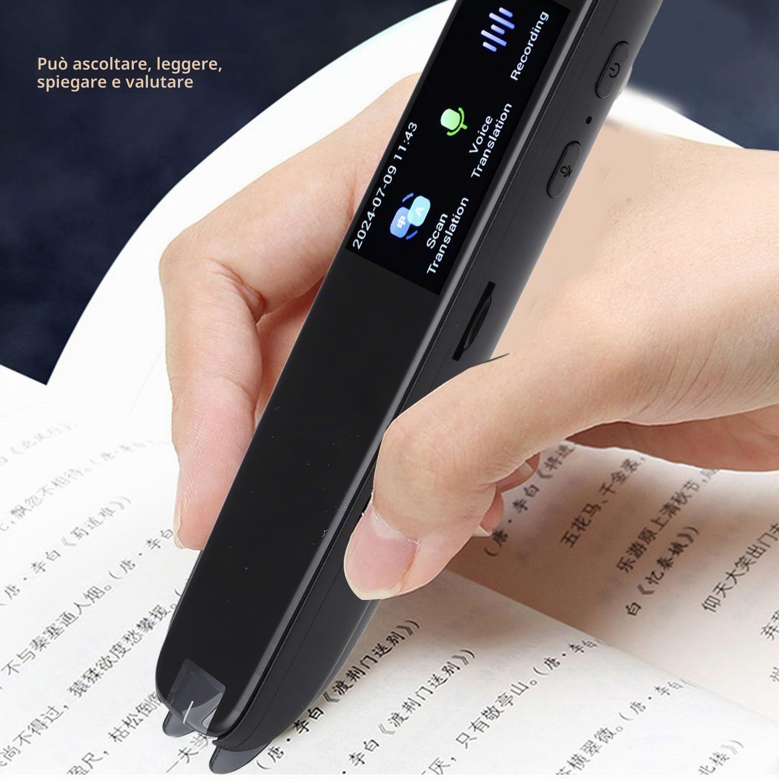 Penna per Scansione di Traduzione Aggiornata, Penna per Lettore di Scansione di Record, Scanner per Penna di Traduzione Digitale OCR 112 Dispositivo Traduttore di Lingue con