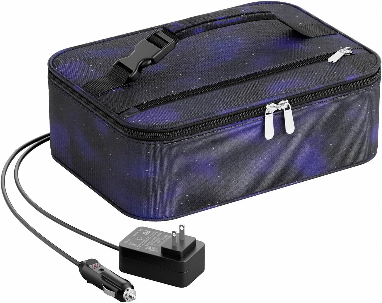 Portable Food Warmer - Heated Lunch Box for Adluts - Electric Thermal Lunch Bag with Buckle Handle, Heating Food Warmer Bags for 12V/24V Car & Truck, 110V/220V Home/Office, Astral