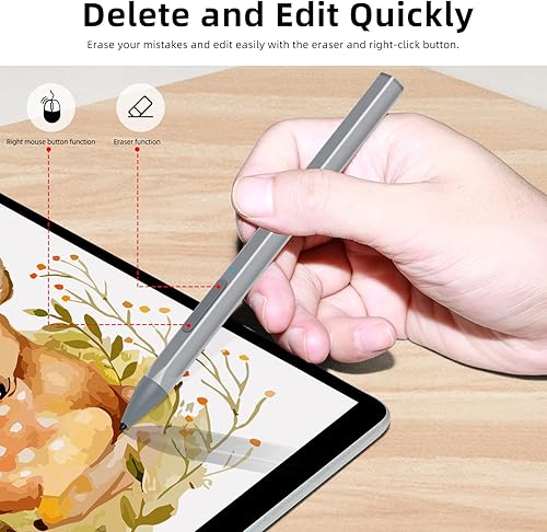 Miniatura 6 de Lápiz óptico para Microsoft Surface Pro9/8/X/7/6/5/4/3 Surface Go 3/2/1 Surface 3/2/1 Surface 3/8/Studio/Book 4/3/2/1 con presión de inclinación