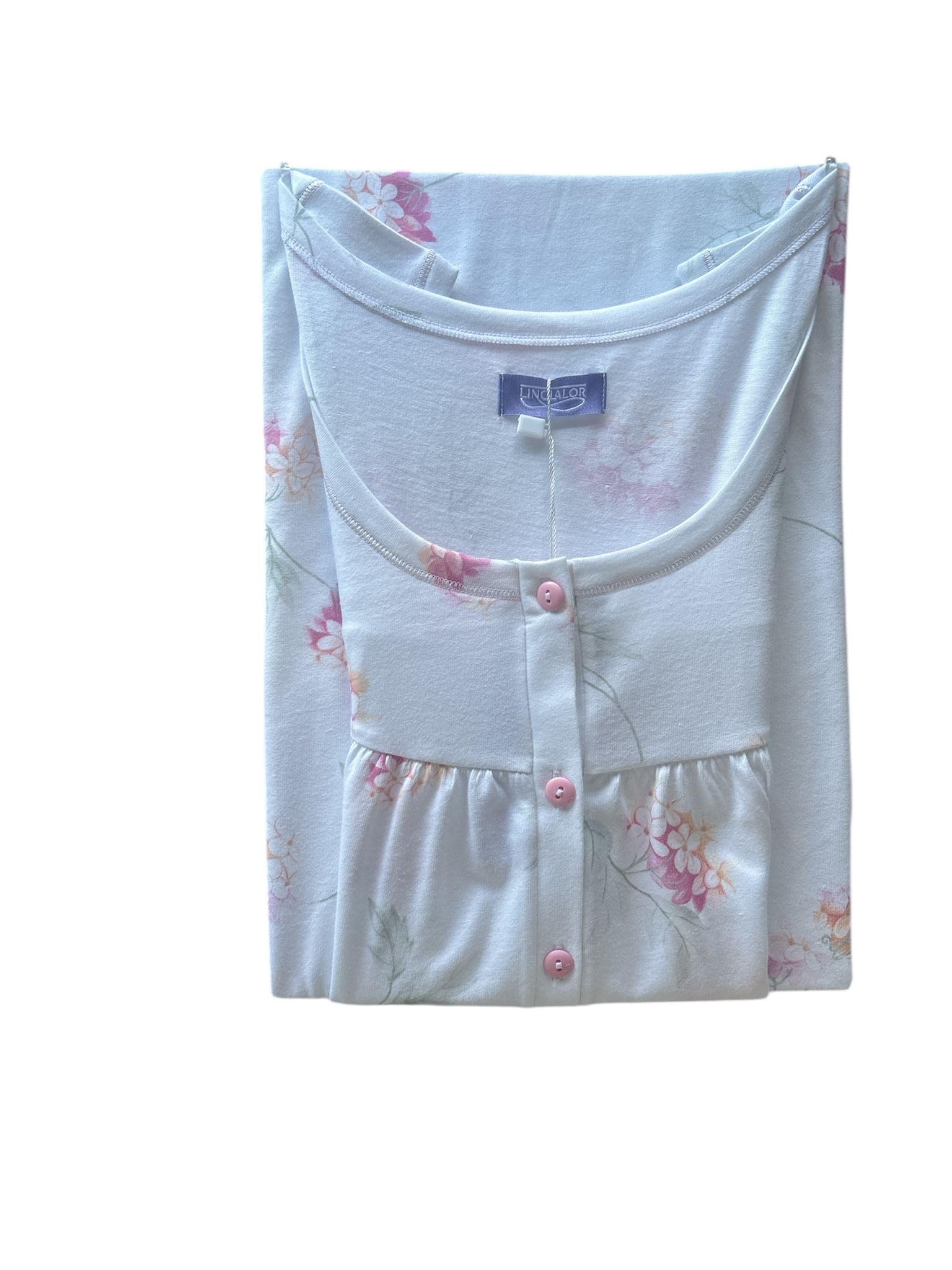 Linclalor Camicia da Notte Spalla Larga Serafino Raglan in Cotone 100%