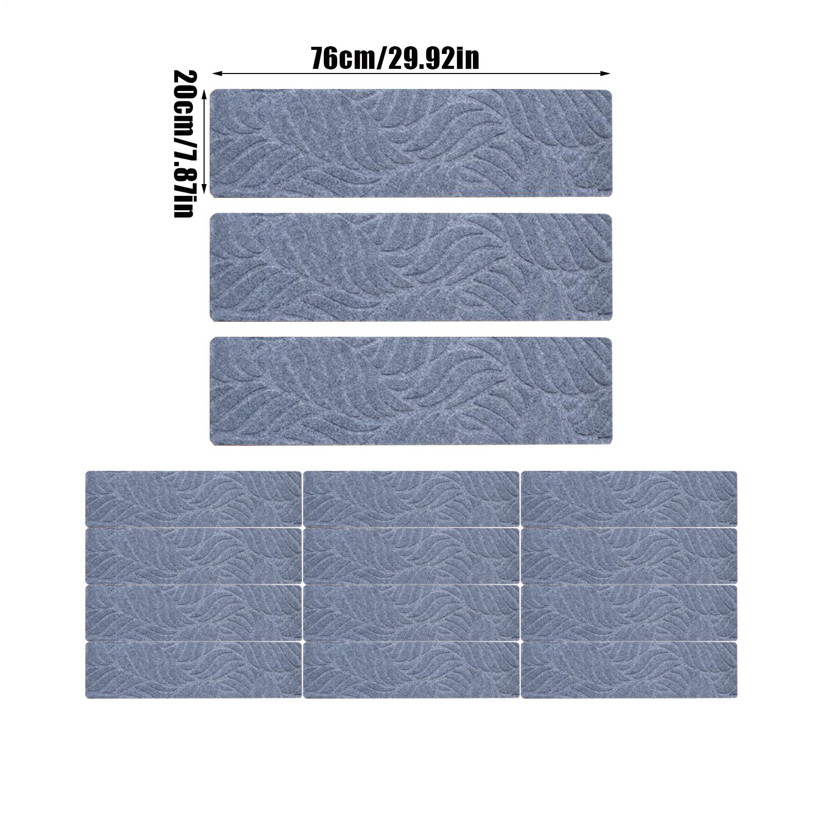 Tappetini Antiscivolo Scale Tappeto Antiscivolo Sicuro Adesivo | 15 Pezzi Di Tappetini Morbidi Antiscivolo Runner Per Scale Ideale Per Anziani Animali Cani Garage Patio Casa