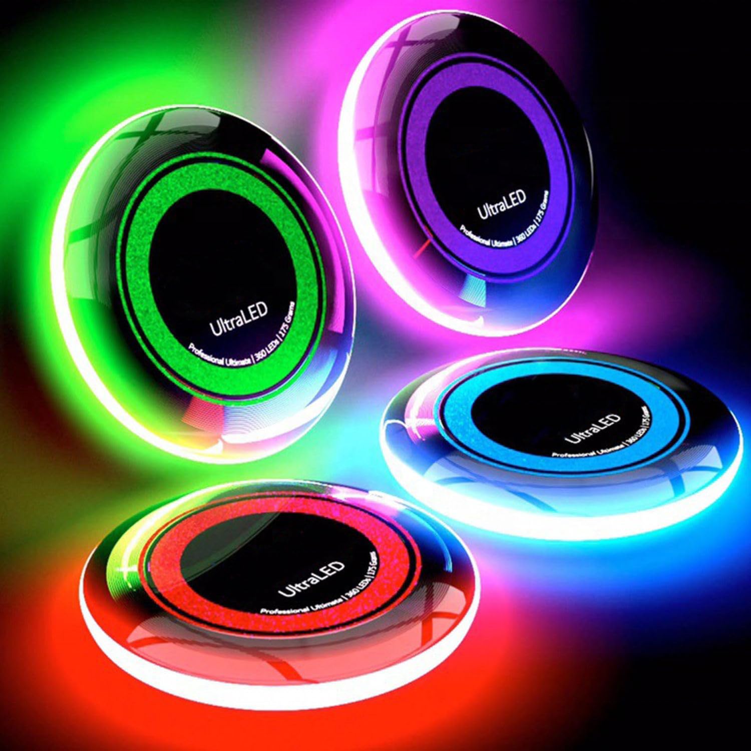 Toyfinity led Flying disc Frisbee for Kids Adults | Glow in Dark Outdoor Sports Toy | Long Range Throw Flying Saucer | Bri...