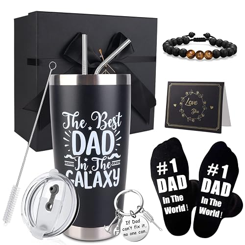 Dad Gifts, 8PCS Fathers Day Gift Includes 20oz Tumbler with