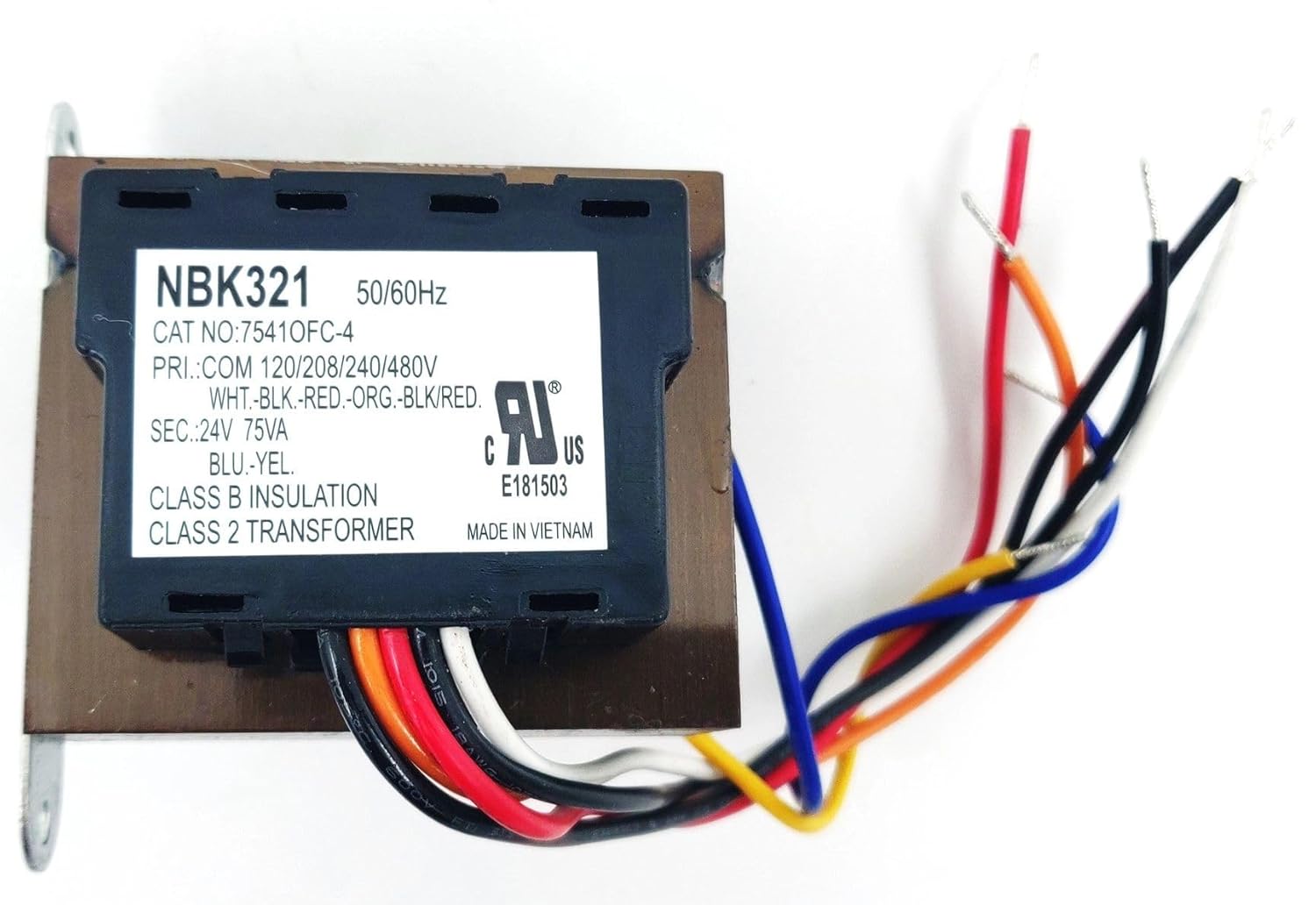 Transformer Compatible with Mars 50321, 75VA-120/208/240/480V-24V