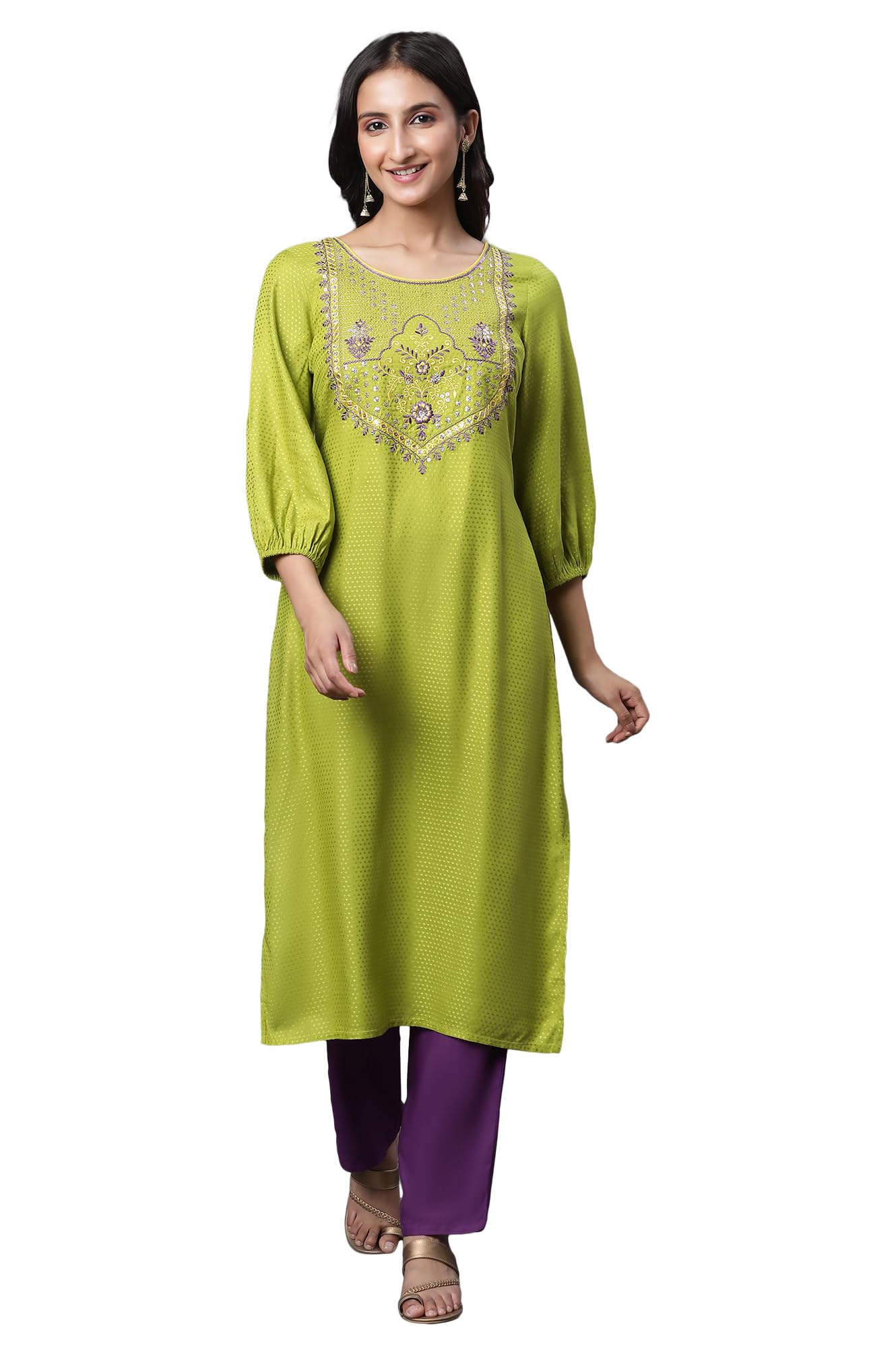 aurelia Women's Viscose Regular Fit Casual Kurta-picture-40