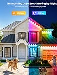 Permanent Outdoor Lights for House Decor, RGB+IC 100FT Waterproof DIY Outdoor LED Lights Works with Alexa Google Assistant, WiFi APP & Remote Control Eave Light Support Music Sync