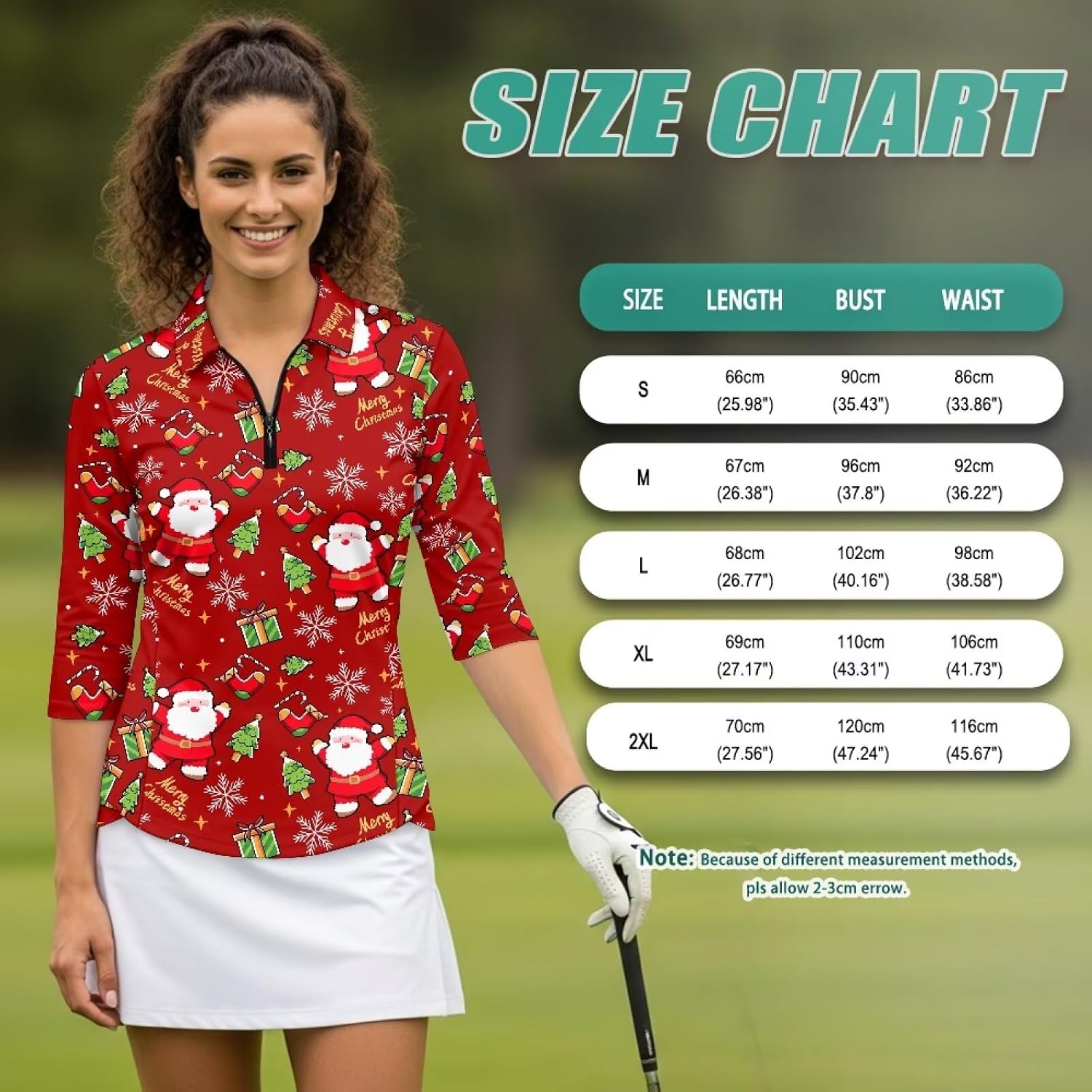 Biyejit Women's 3/4 Long Sleeve Polo Shirt Collared V Neck Golf Shirts Quick Dry Casual Work Moisture Wicking Tennis Top