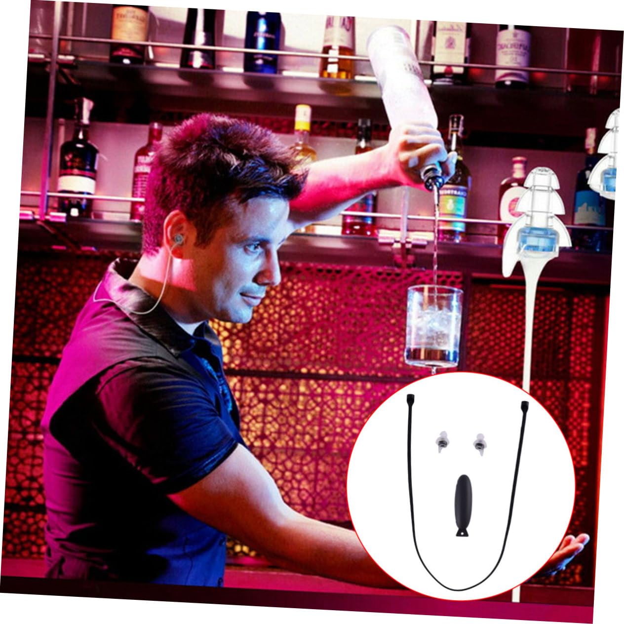 Ipetboom 3sets Noise Reduction Ear Plugs for Sleeping Working and Travel Includes Black Silicone Case Black Filter Transparent Silicone Line Comfortable Ergonomic Design for Sound Isolation