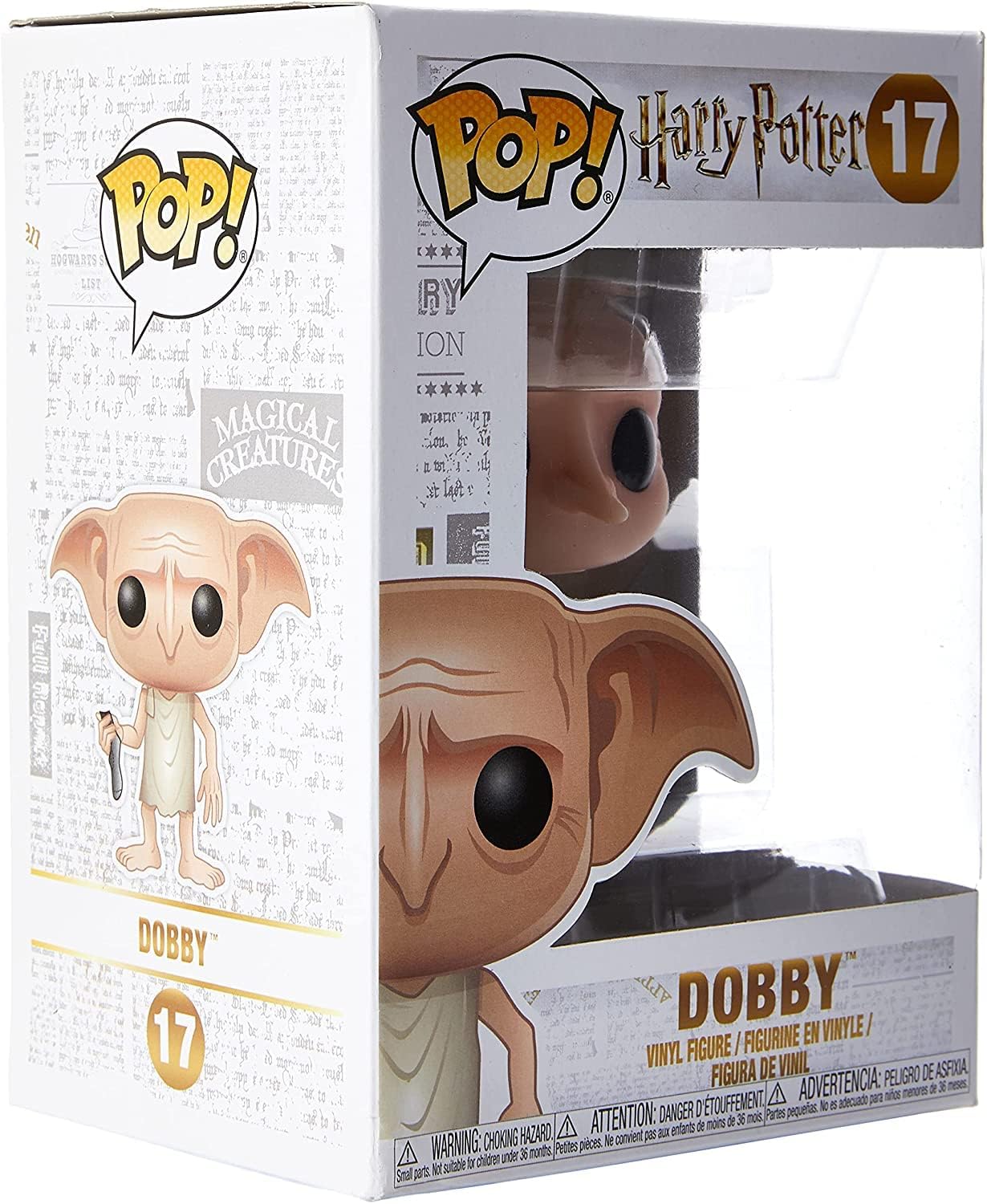 POP Harry Potter - Dobby Funko Vinyl Figure (Bundled with Compatible Box Protector Case), Multicolor, 3.75 inches