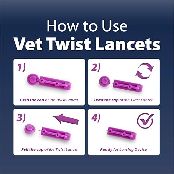 EasyTouch Pet Twist Lancets - 28 G, (100 per Box)