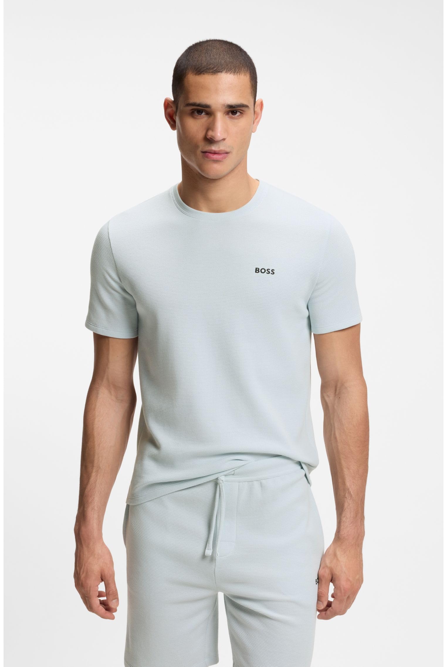 BOSS Herren Waffle T-Shirt 10269584 01 Pyjama_T_Shirt