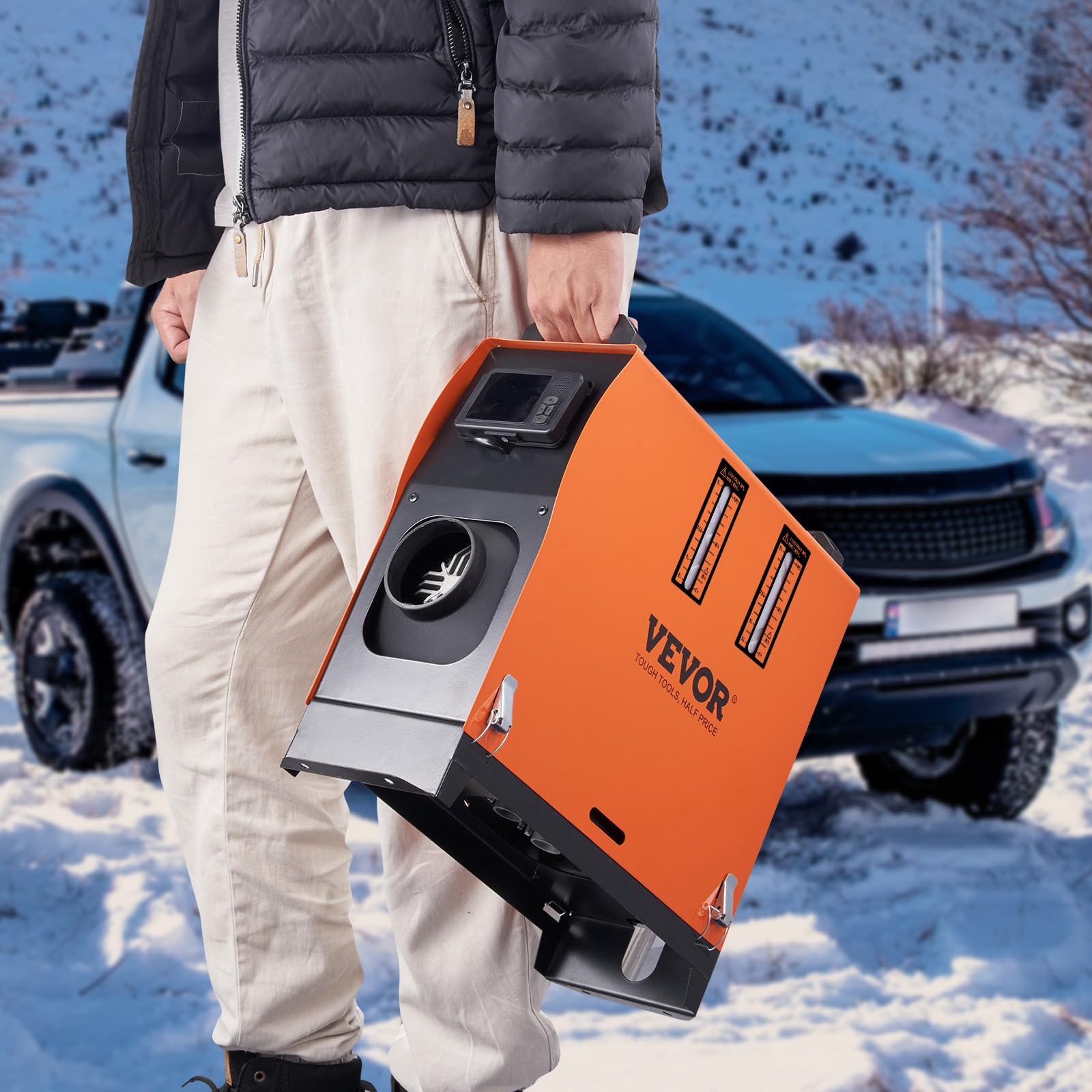 VEVOR Riscaldatore ad aria diesel da 12 V 8 kW, riscaldatore ad aria per parcheggio, riscaldatore ad aria diesel 0,16-0,62L/h con display LCD e telecomando, riscaldamento ad aria diesel,