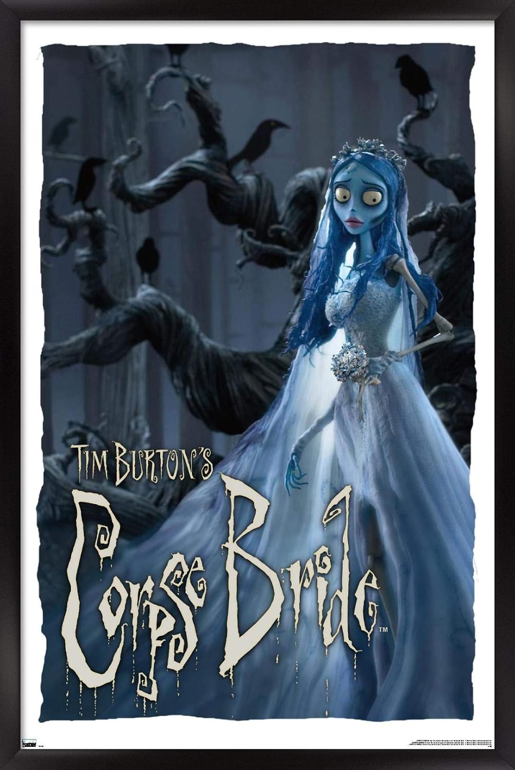 Trends International Tim Burton's The Corpse Bride - Bride Wall Poster, 34L x 22.4W, Black Framed Version