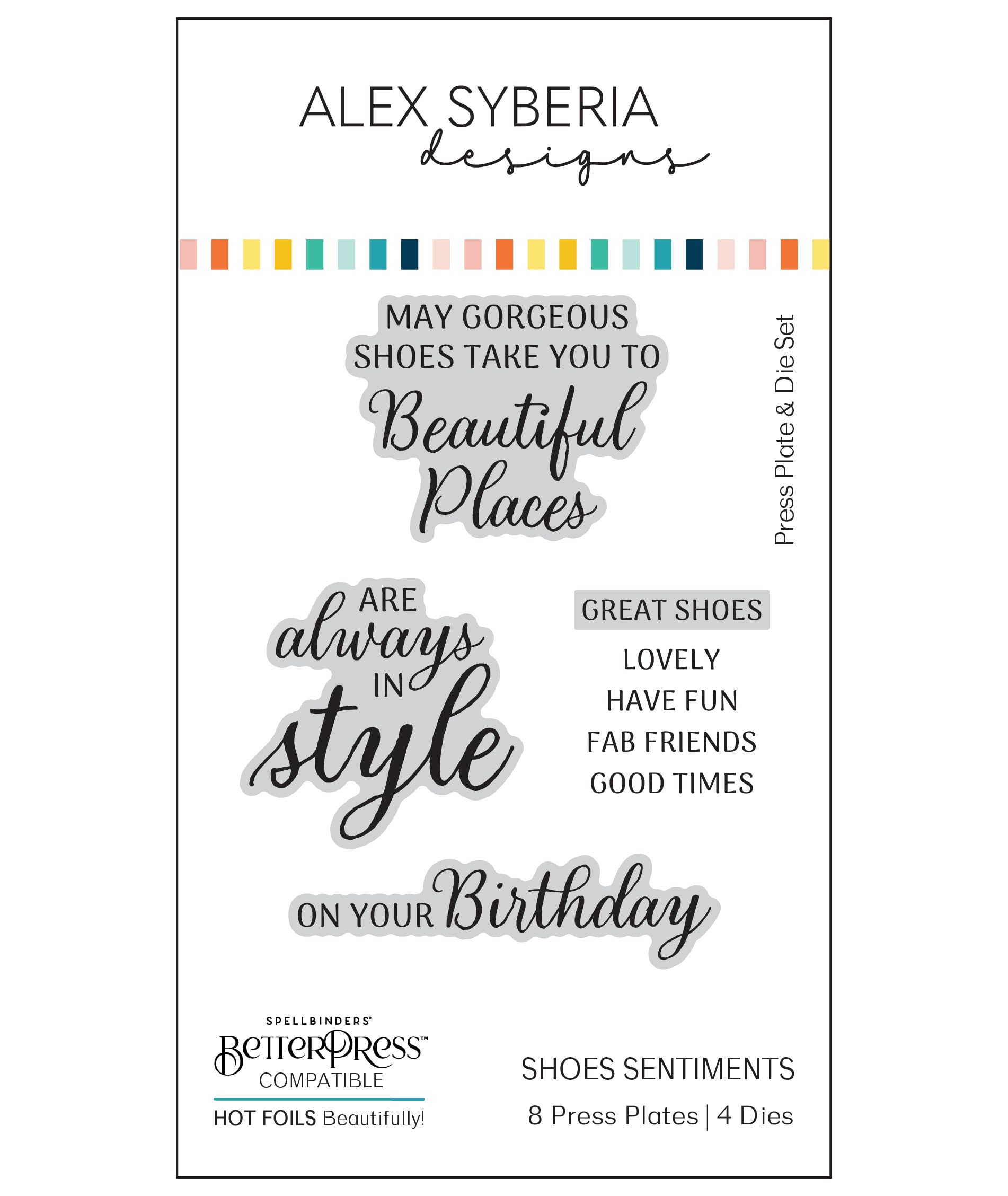 Alex Syberia Designs- Shoes Sentiments Press Plate & Die Set