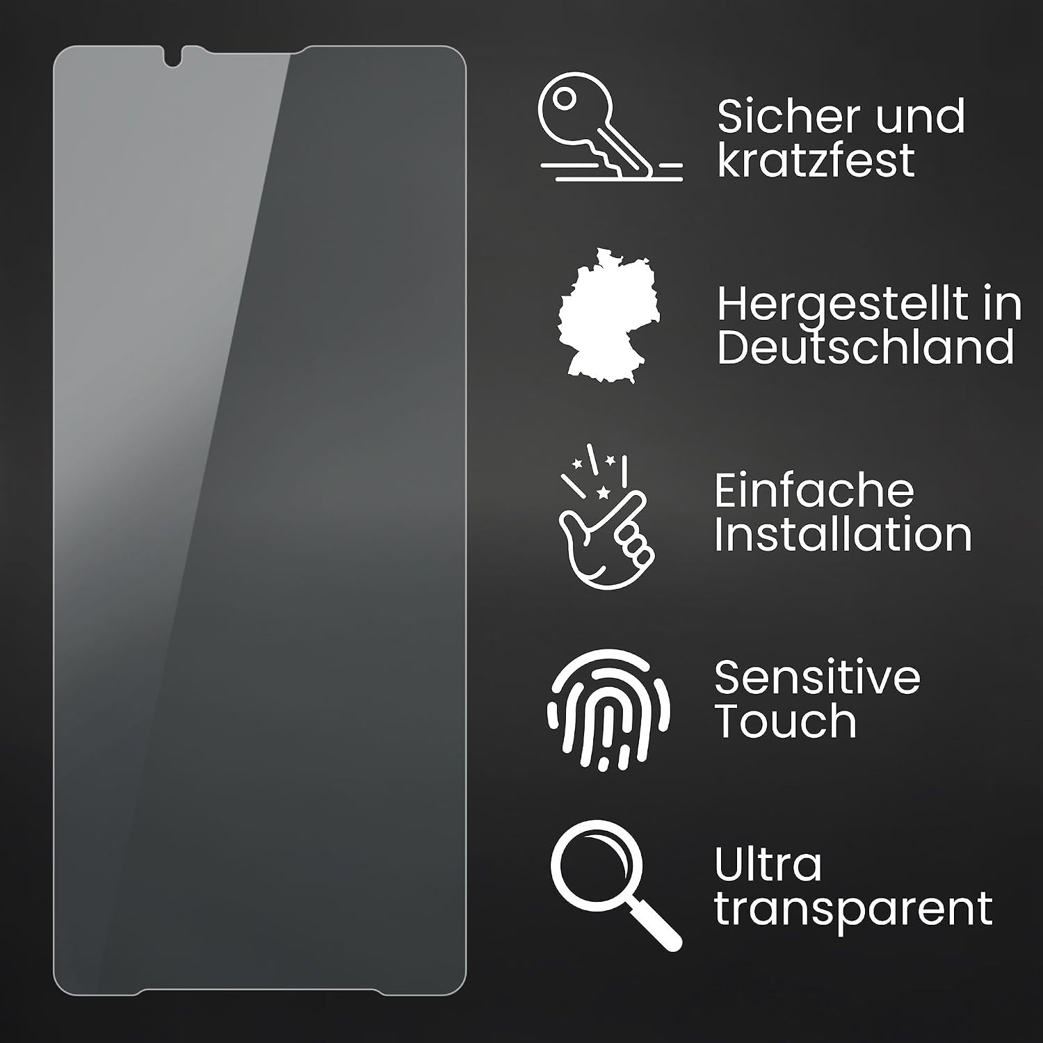 Bruni Screen Protector compatible with Sony Xperia 5 V Protector Film, crystal clear Protective Film (2X)