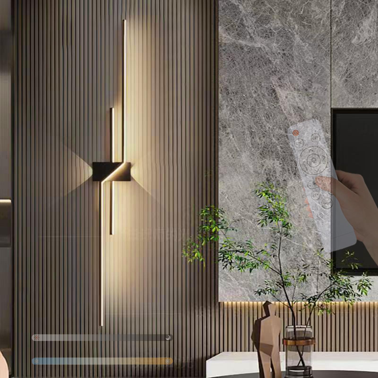 Aplique de pared LED de 60cm regulable con mando para salon 8