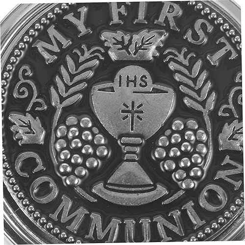 Miniatura 3 de BESPORTBLE Caja de recuerdo católico, caja de regalo de rosario, caja de metal, rosario sagrado rosario, collar de aleación de zinc, caja de