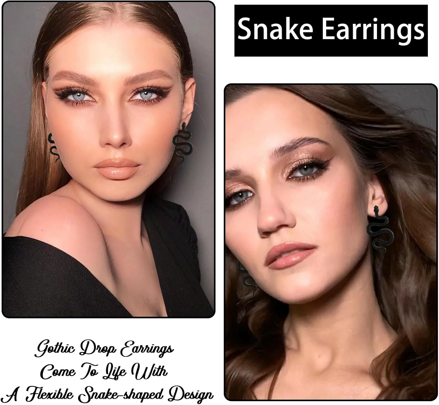 Snake Earrings for Women, Mothers Day Gifts for Women, Long Serpent Reputation Punk Gothic Earrings for Teen Girls, Vintage Snake Jewelry Inspired Fans Gift - Image 5