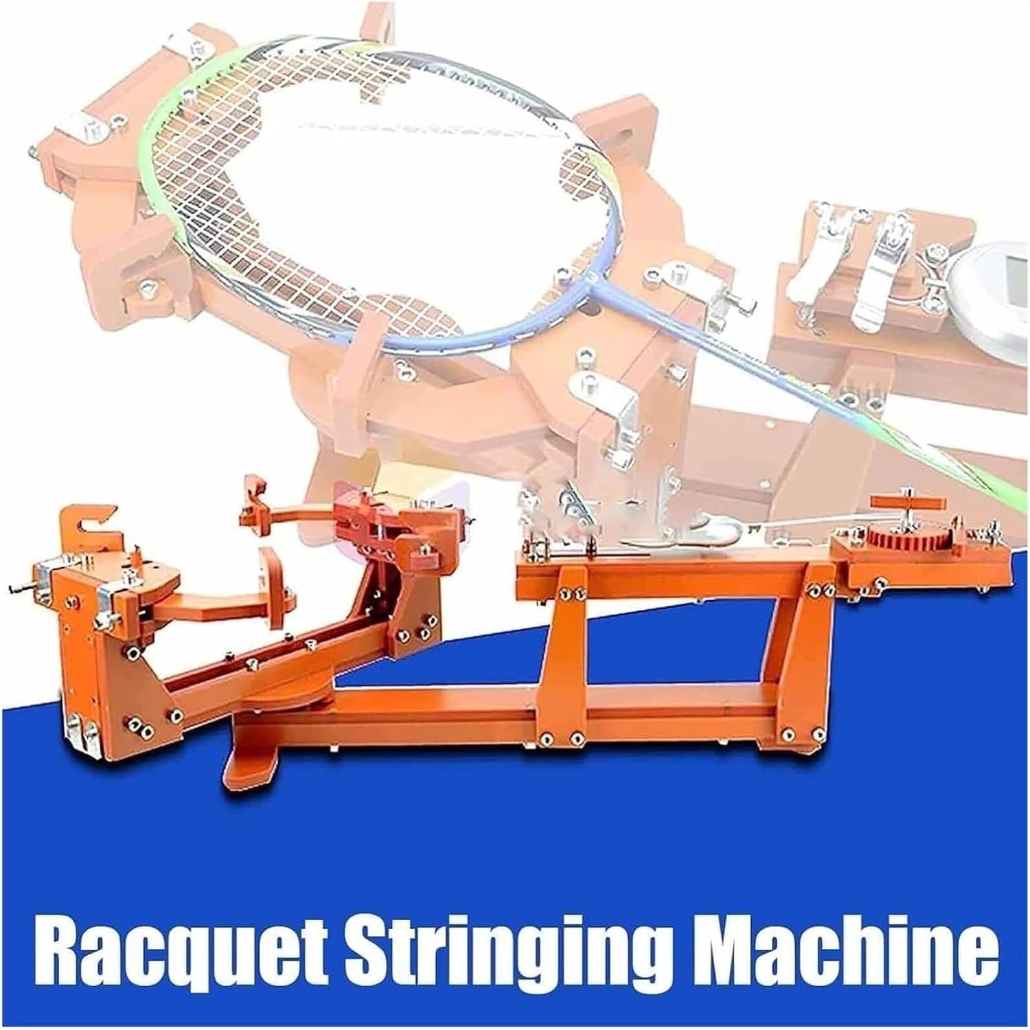 Tennis Stringing Machine, 6 Point Fixed 60 Lbs Badminton Racket Stringing Machine/Digital Display, Squash, Tennis