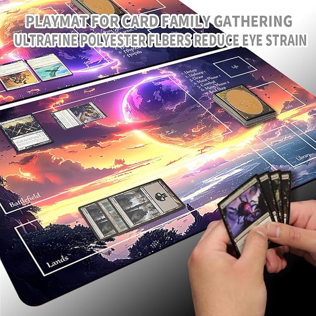 Foto 3 de 5 de Juego de tablero de 60 x 35 cm MTG Playmat + bolsa impermeable gratuita compatible con OCG CCG RPG TCG MTG…