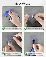 Vista 5 de Uniclife 30 piezas de ganchos autoadhesivos para cuadros, carga máxima de 15 kg, ganchos para cuadros resistentes sin clavos, ganchos de pared