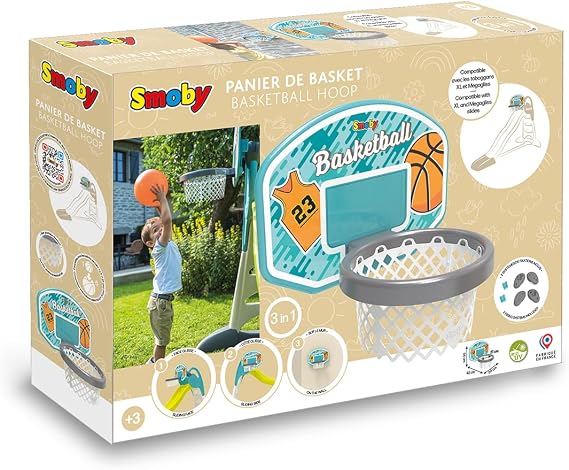 Smoby, 820700, Hook Basketball Hoop, Multicolor