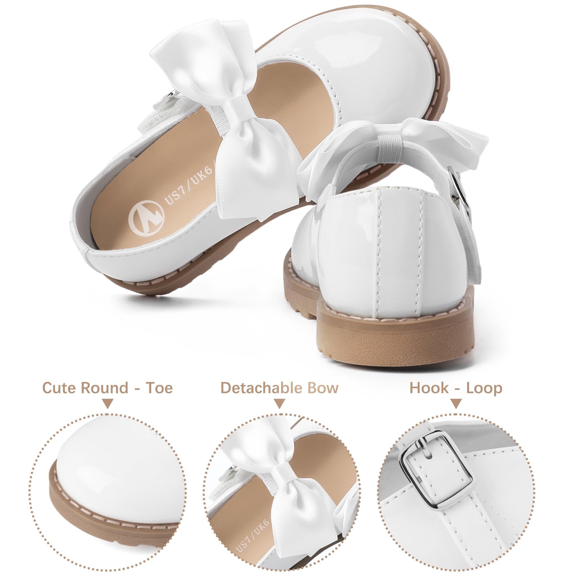 Zapatos de vestir para niña pequeña, zapatos Mary Jane para uniforme escolar, zapatos de boda, fiesta, casual, suaves para caminar