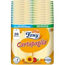 Foxy Cartapaglia | Paper Kitchen 28 Rolls | Recommended for Fried | Decorated | FSC Certified | 100% Renewable Electric Energy | Recyclable Package Produced Recycled Plastic