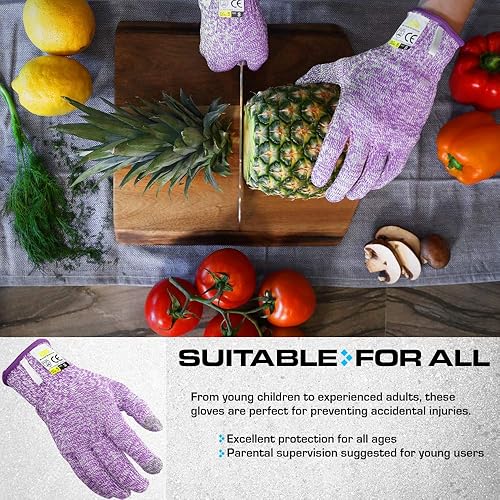 Vista 39 de Glove Station Ultra Durable Series Cut Resistant Gloves - Cutting Gloves for Chefs, BBQ and Cooking - Level 5 Protection Gris granito
