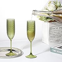 Vista 6 de Copas de champán de plástico, copas de champán irrompibles, copas de vino de diamante reutilizables, copas de vino transparentes para fiestas, copas