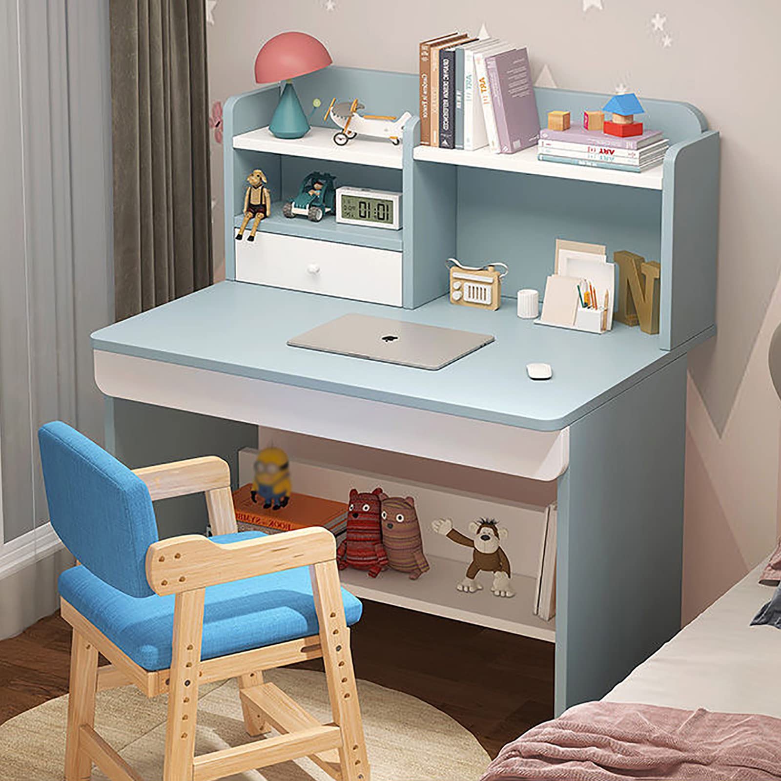 Amazon.com: QQXX Adorable Study Desk and Chair Set,Wooden School