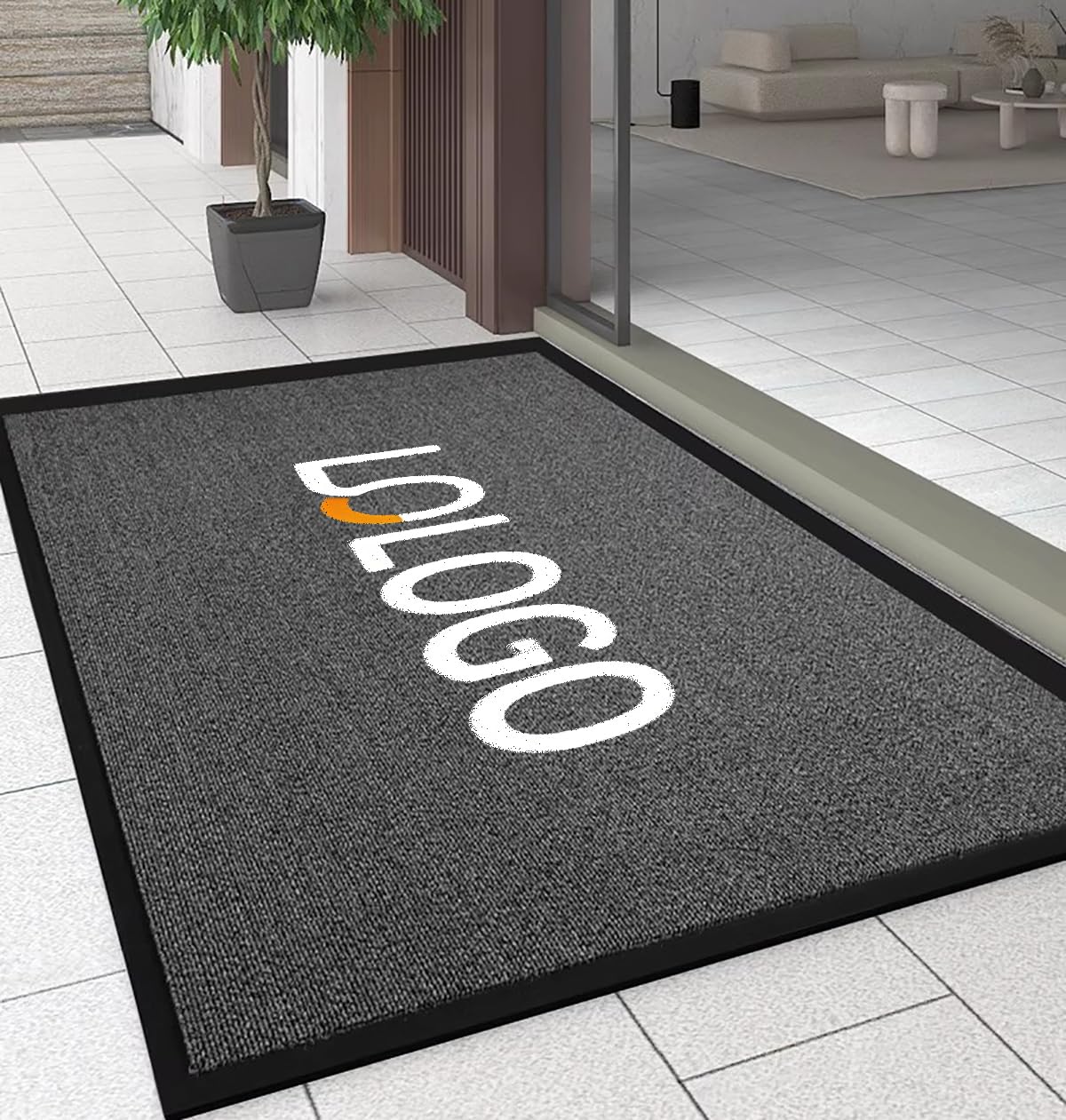 Paillasson Personnalisé Tapis Personnalisable Entrée Interieur Antidérapant avec Photo Logo et Texte Exterieur Commerciale,90x200cm