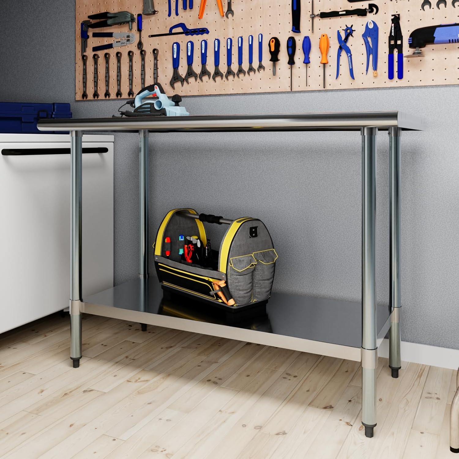 AmGood Galvanized Steel Legs for Work Tables (27" Legs, 4 Pack)