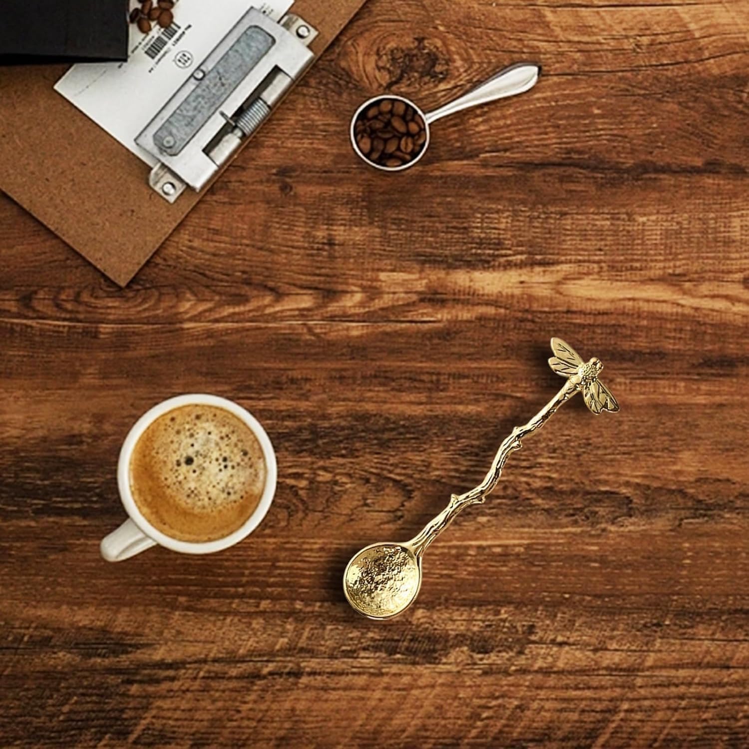 Spoons, Retro Dragonfly Spoon Coffee Spoon Teaspoon Stainless Steel Tableware Creative Sugar Spoon Tea Spoon Stir Bar, Dessert Spoon, Cake Spoon, Teaspoons