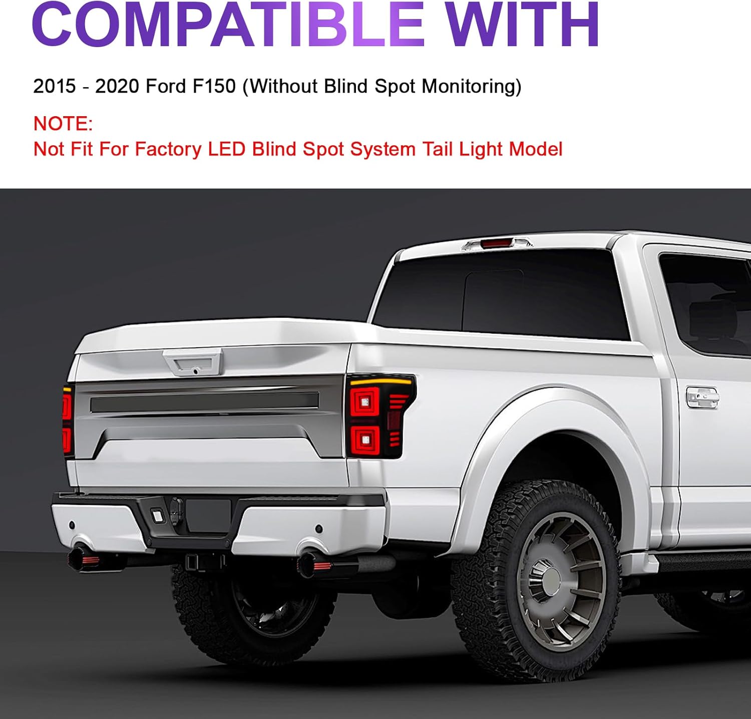 LED SEQ Tail Lights Fit For 2015-2020 Ford F150 2015 2016 2017 2018 2019 2020 Ford F150 Rear Lamps Assembly Driver Side And Passenger Side