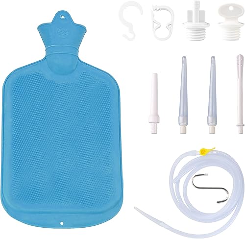 TopQuaFocus Kit de enema para hombres y mujeres Ducha de capacidad de 2L y bombilla de enema para limpieza de desintoxicación de colon, con enemas