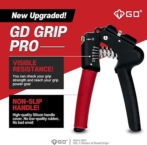 Miniatura 2 de GD Grip Strength Trainer (Premium Adjustable Grip Strengthener for Forearm Training) Wrist and Forearm Strengthener