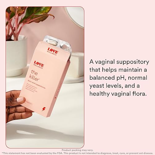 Miniatura 3 de Love Wellness The Killer, Good Girl Probiotics, limpiador equilibrante de pH  Supositorios de ácido bórico, prebióticos vaginales, lavado femenino