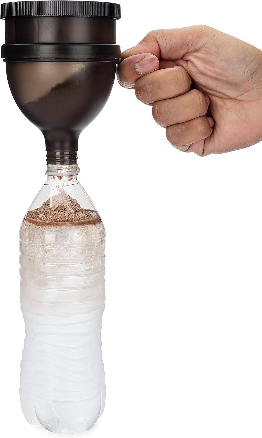 Hydra Cup [4 Pack] - Protein Powder Funnel & Three Compartment Pill Storage, Supplement Container & Dispenser, Pair w/Shaker Bottle on The go for pre/Post Workout