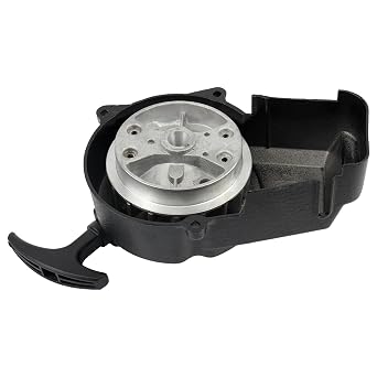 Aluminum Pull Start Recoil Starter with Flywheel and Screws Compatible with 2 Stroke 47cc 49cc Engine Pocket Dirt Bike Mini ATV Quad Wheeler Motorcycle