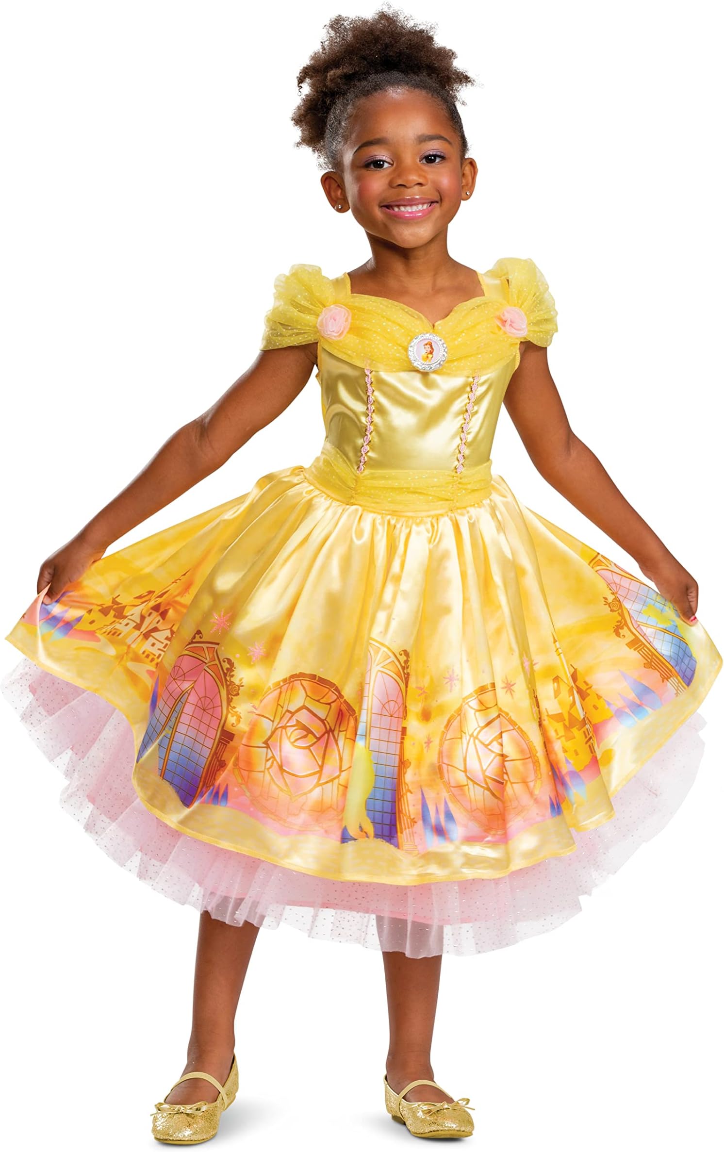 Belle Costume for Girls, Official Disney Beauty and the Beast Princess Belle Dress