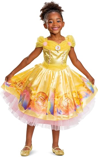 Belle Costume for Girls, Official Disney Beauty and the Beast Princess Belle Dress