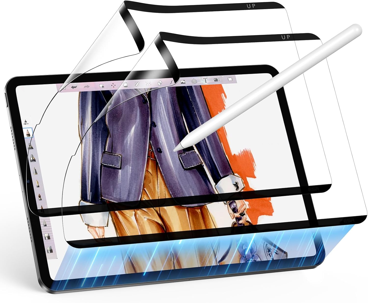ESR for iPad Air 112024, Air 5/4 Paper-Feel Magnetic Screen Protector(2022/2020, 10.9”) & iPad Pro 11 Inch (2022/2021/2020/2018), Write & Draw Like on Paper, Detachable and Reusable, 2Psc Matte Finish