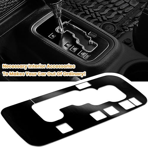 Vista 35 de Cubierta interior, engranaje marco de terminación de aluminio, accesorios para Jeep Wrangler 2011 2012 2013 2014 2015 2016 2017 E-cowlboy, Rojo