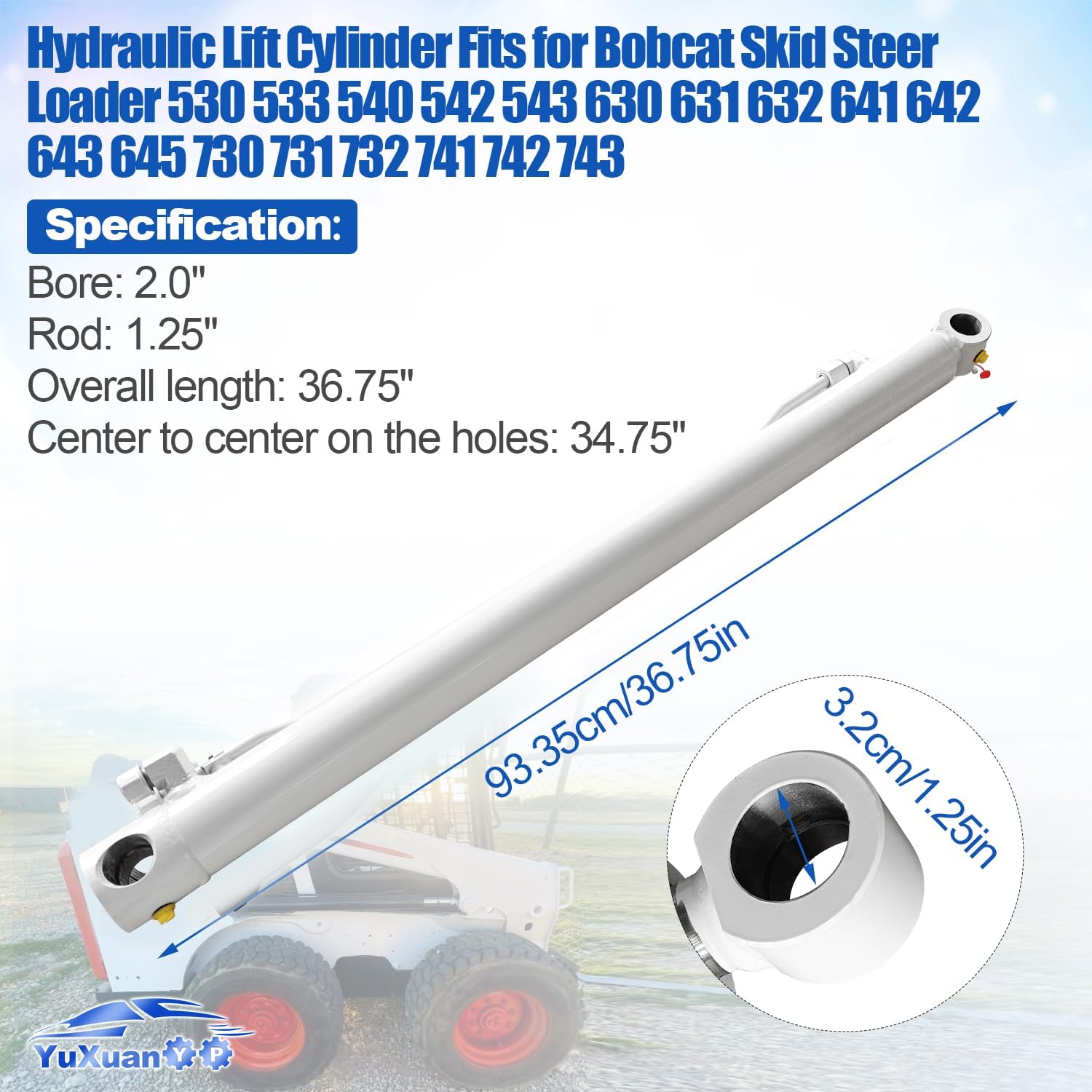 6592962 6586671 Hydraulic Lift Cylinder Fits for Bobcat 743 742 530 533 540 542 543 630 631 632 641 642 643 645 730 731 732 741 Skid Steer Loader