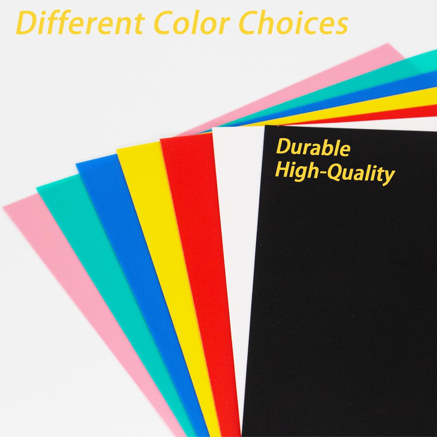 10 Pcs 8”X8” White Opaque Rigid Plastic Sheet, 0.02 inch Thick PVC Sheet 200mm x 200mm for Office DIY Cutting