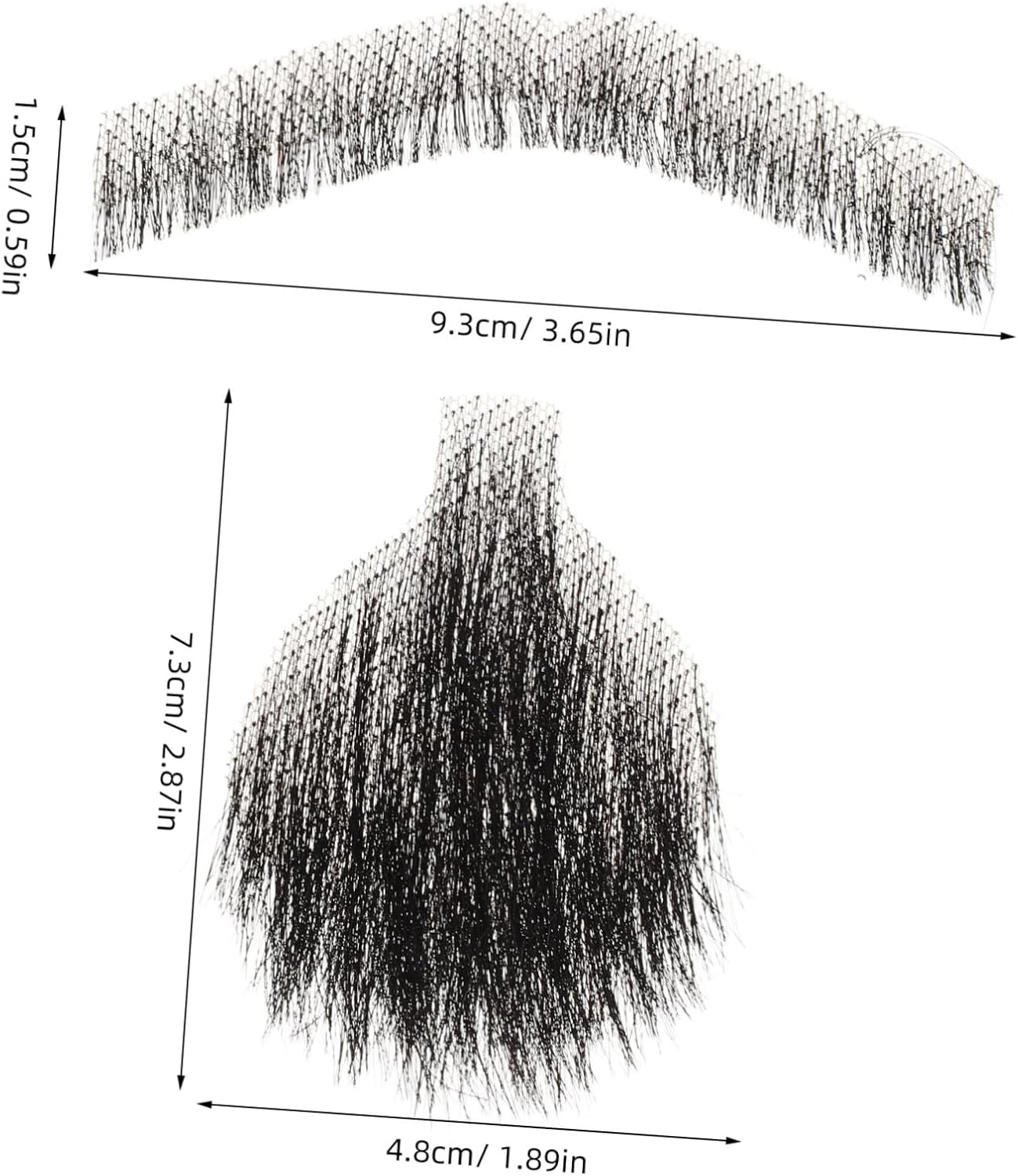 Fake Beard Facial Hair Men for Human Hair Mustache Lifelike Props